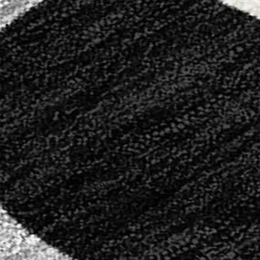 Black And Gray Abstract Washable Indoor Outdoor Area Rug Photo 1