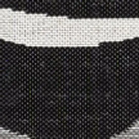 Black And Gray Floral Indoor Outdoor Area Rug Photo 2