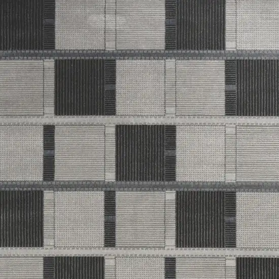 Black And Gray Geometric Area Rug Photo 8