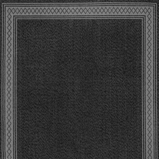 Black And Gray Geometric Indoor Outdoor Area Rug Photo 3