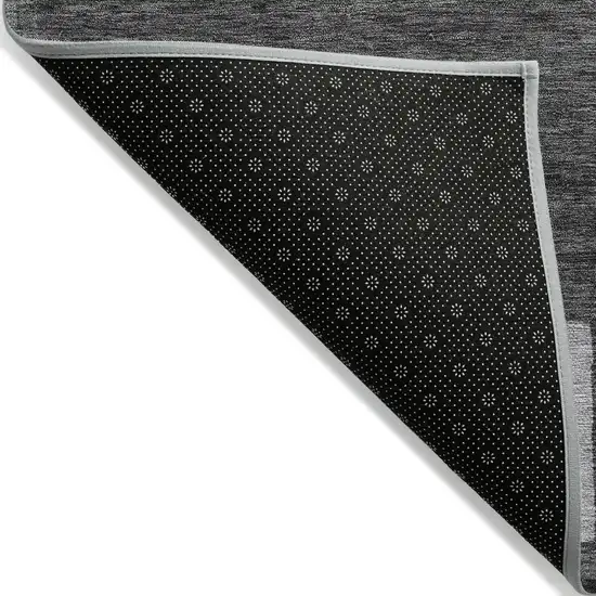 Black And Gray Geometric Washable Indoor Outdoor Area Rug Photo 3
