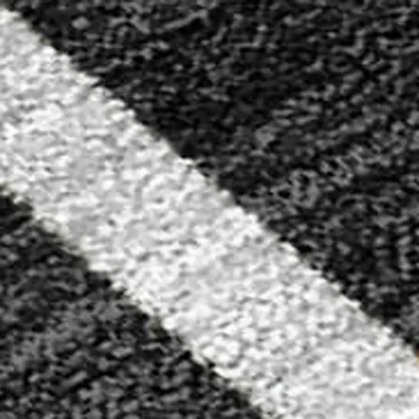 Black And Gray Geometric Washable Indoor Outdoor Area Rug Photo 4