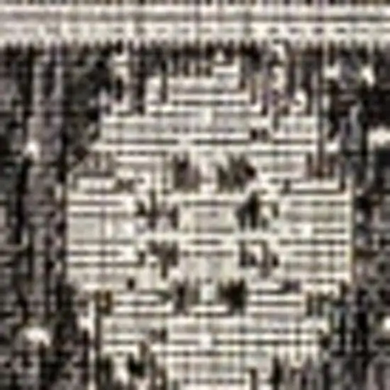 Black And Gray Medallion Indoor Outdoor Area Rug Photo 2