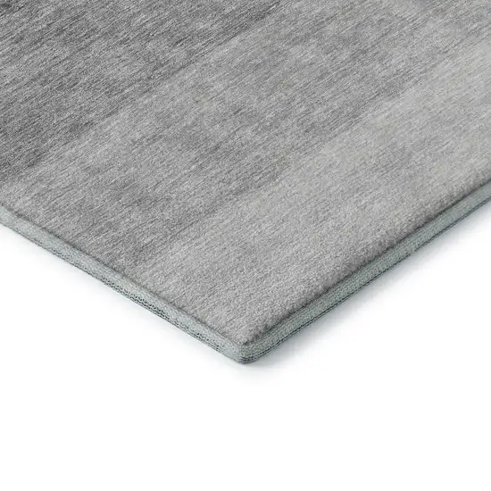 Black And Gray Ombre Washable Area Rug With UV Protection Photo 7