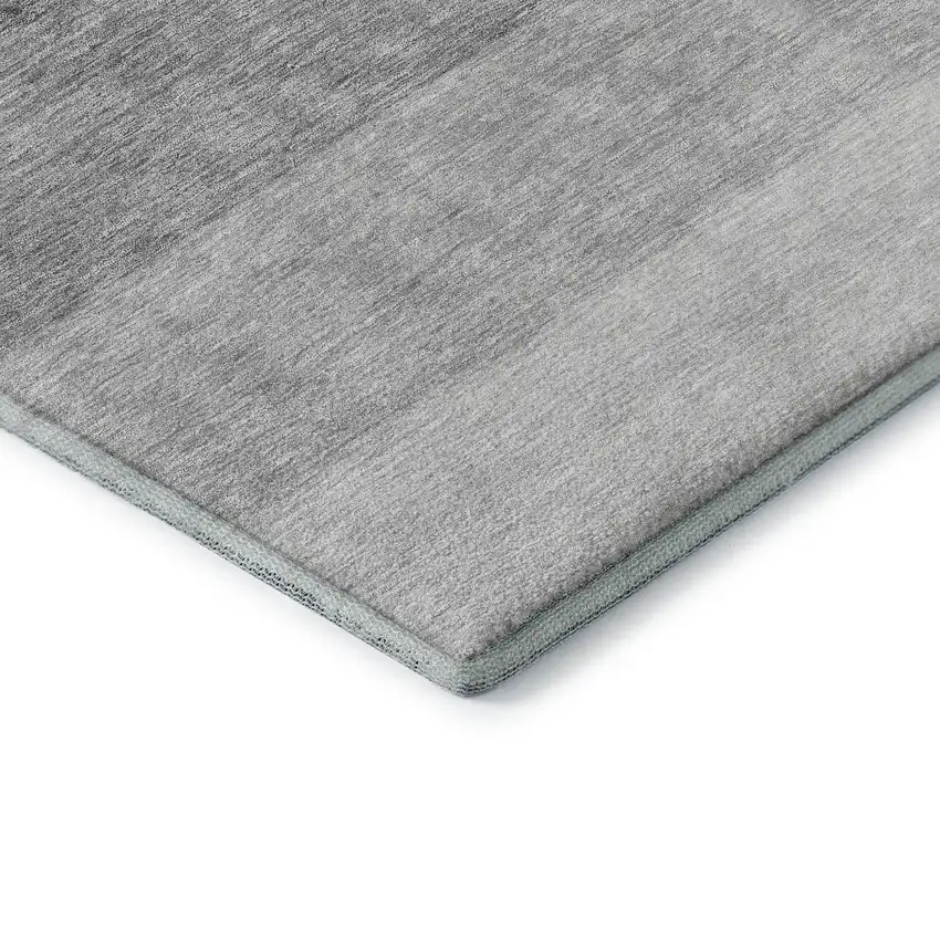Black And Gray Ombre Washable Area Rug With UV Protection Photo 6