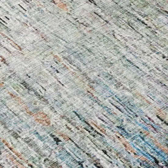 Black And Gray Striped Washable Indoor Outdoor Area Rug Photo 9