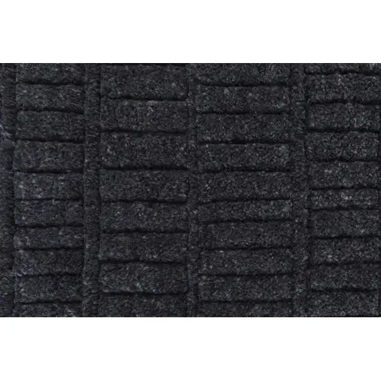 Black And Gray Wool Hand Knotted Area Rug Photo 5