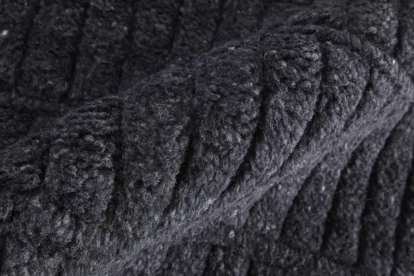 Black And Gray Wool Hand Knotted Area Rug Photo 4