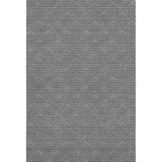 Black And Ivory Abstract Geometric Washable Area Rug With UV Protection Photo 7