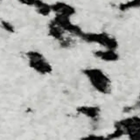 Black And Ivory Abstract Washable Area Rug With UV Protection Photo 4