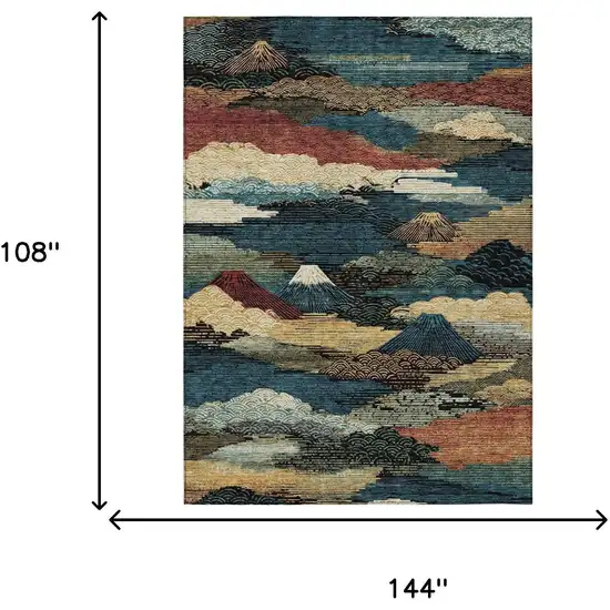 Black And Ivory Abstract Washable Indoor Outdoor Area Rug Photo 6