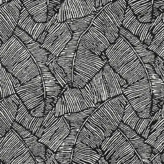 Black And Ivory Floral Washable Area Rug With UV Protection Photo 3