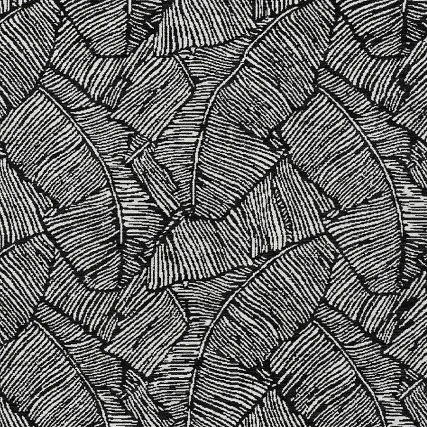 Black And Ivory Floral Washable Indoor Outdoor Area Rug Photo 7