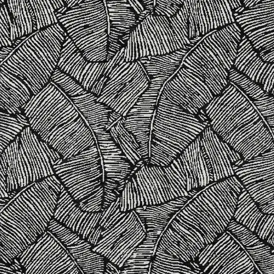 Black And Ivory Floral Washable Indoor Outdoor Area Rug Photo 7