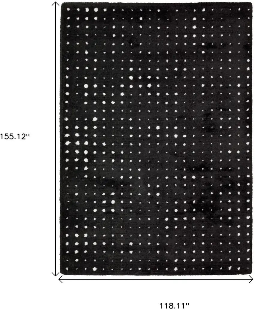 Black And Ivory Geometric Area Rug Photo 3