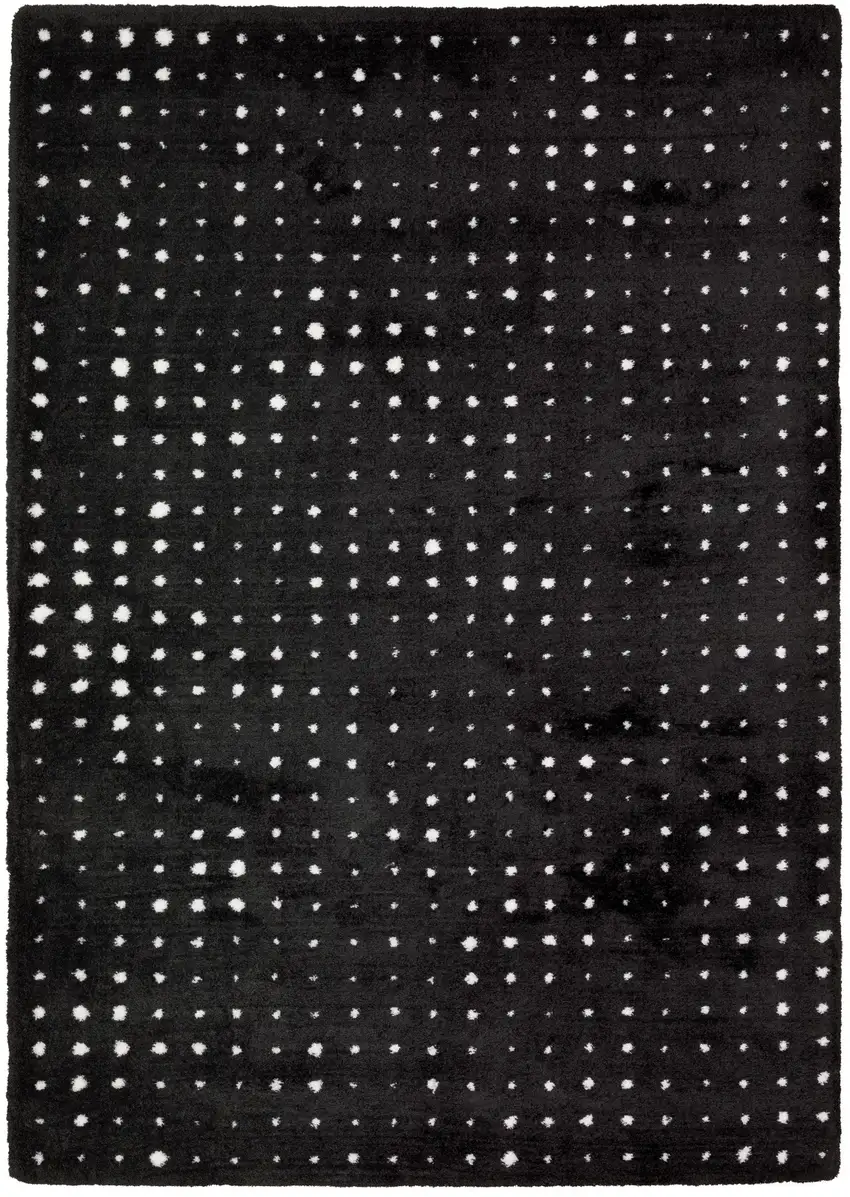 Black And Ivory Geometric Area Rug Photo 2