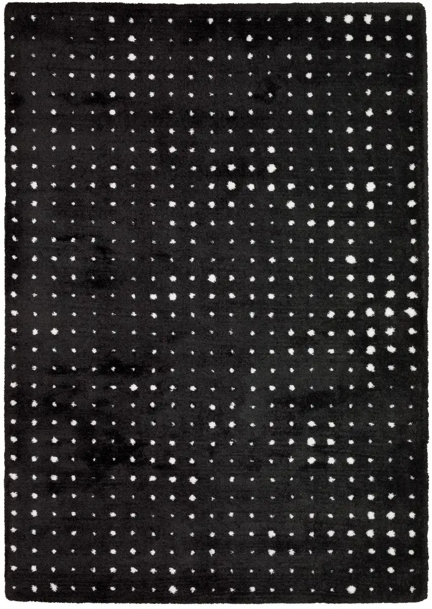 Black And Ivory Geometric Area Rug Photo 4
