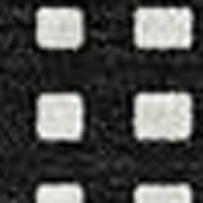 Black And Ivory Geometric Washable Area Rug With UV Protection Photo 3