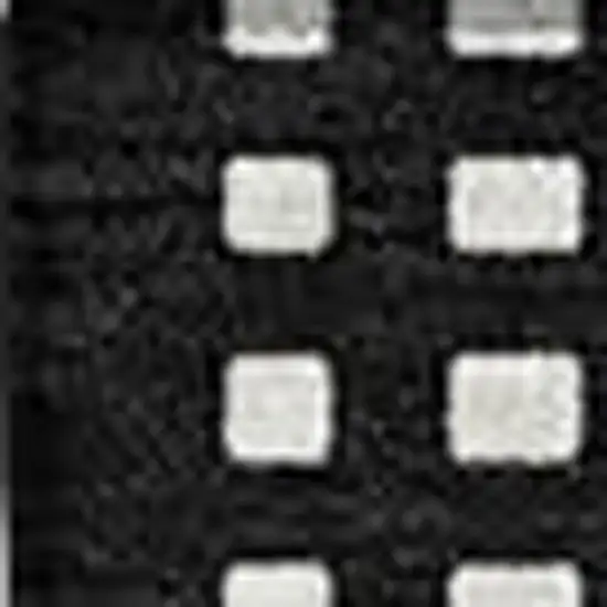 Black And Ivory Geometric Washable Area Rug With UV Protection Photo 4