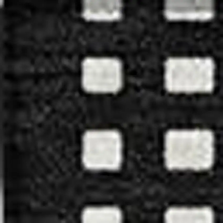 Black And Ivory Geometric Washable Area Rug With UV Protection Photo 4