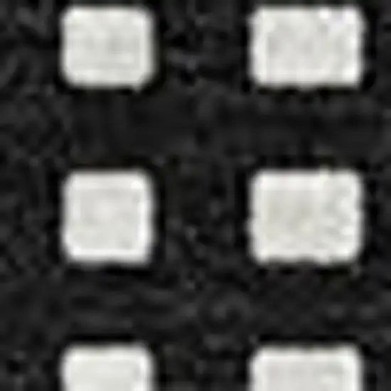 Black And Ivory Geometric Washable Area Rug With UV Protection Photo 3