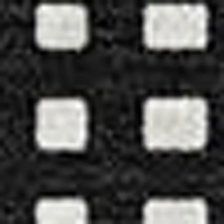 Black And Ivory Geometric Washable Area Rug With UV Protection Photo 3