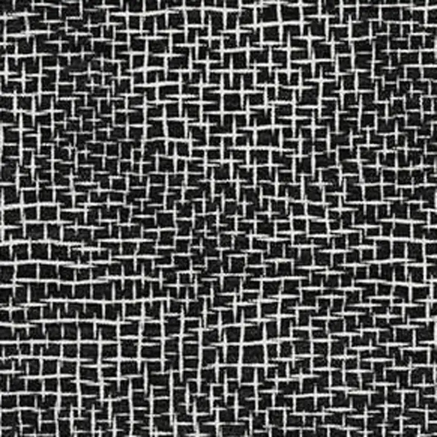 Black And Ivory Geometric Washable Area Rug With UV Protection Photo 2