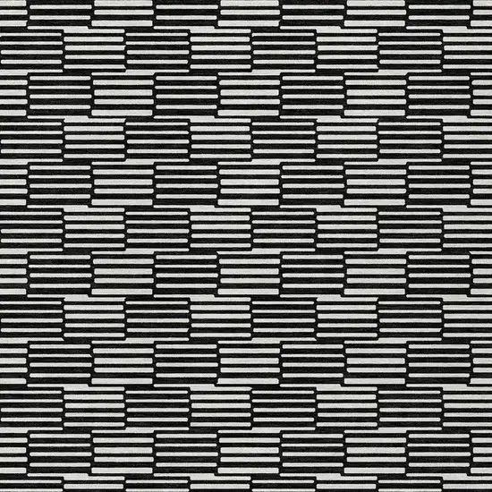 Black And Ivory Geometric Washable Indoor Outdoor Area Rug Photo 6