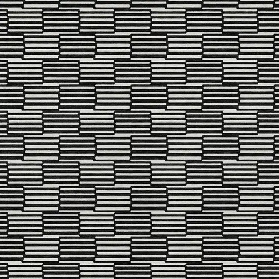 Black And Ivory Geometric Washable Indoor Outdoor Area Rug Photo 6