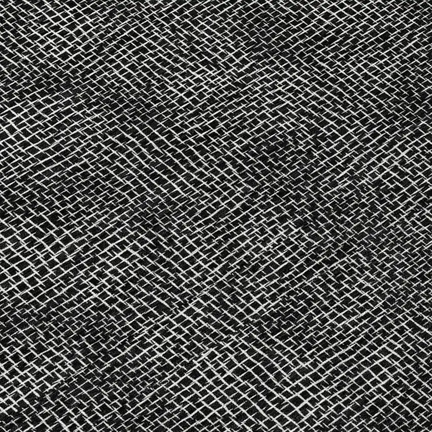 Black And Ivory Geometric Washable Indoor Outdoor Area Rug Photo 8