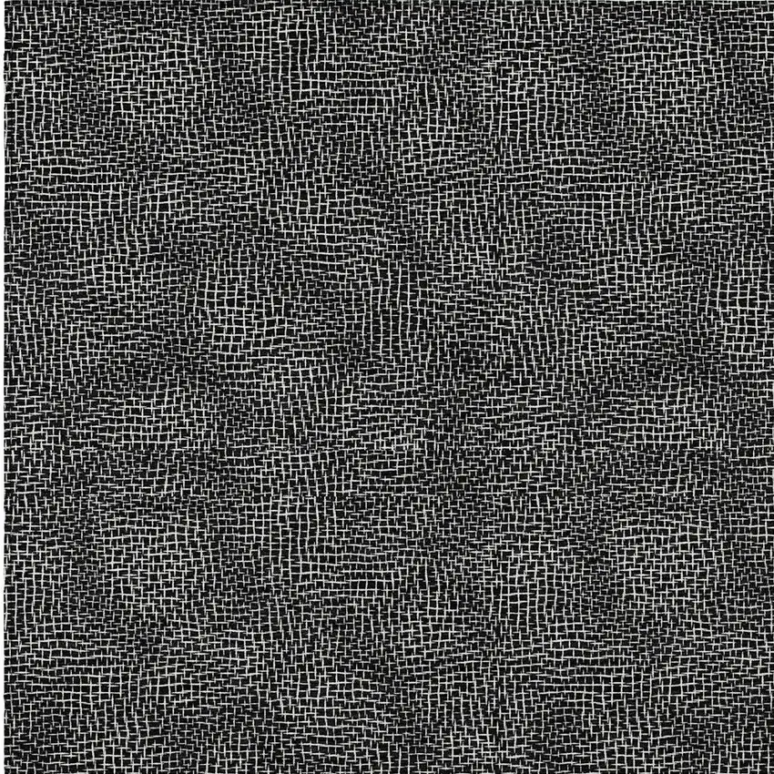 Black And Ivory Geometric Washable Indoor Outdoor Area Rug Photo 5