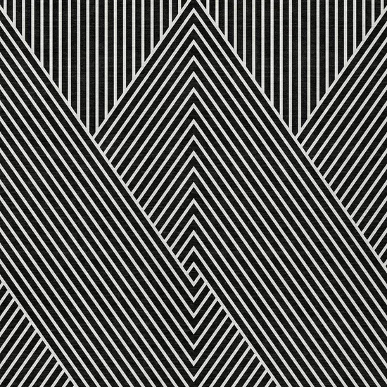 Black And Ivory Geometric Washable Indoor Outdoor Area Rug Photo 7