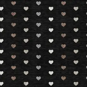 Photo of Black And Ivory Geometric Washable Indoor Outdoor Area Rug