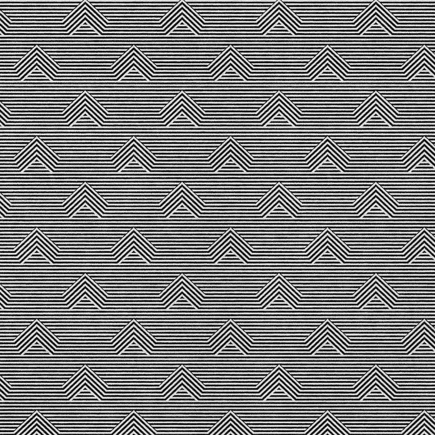 Black And Ivory Geometric Washable Indoor Outdoor Area Rug Photo 6
