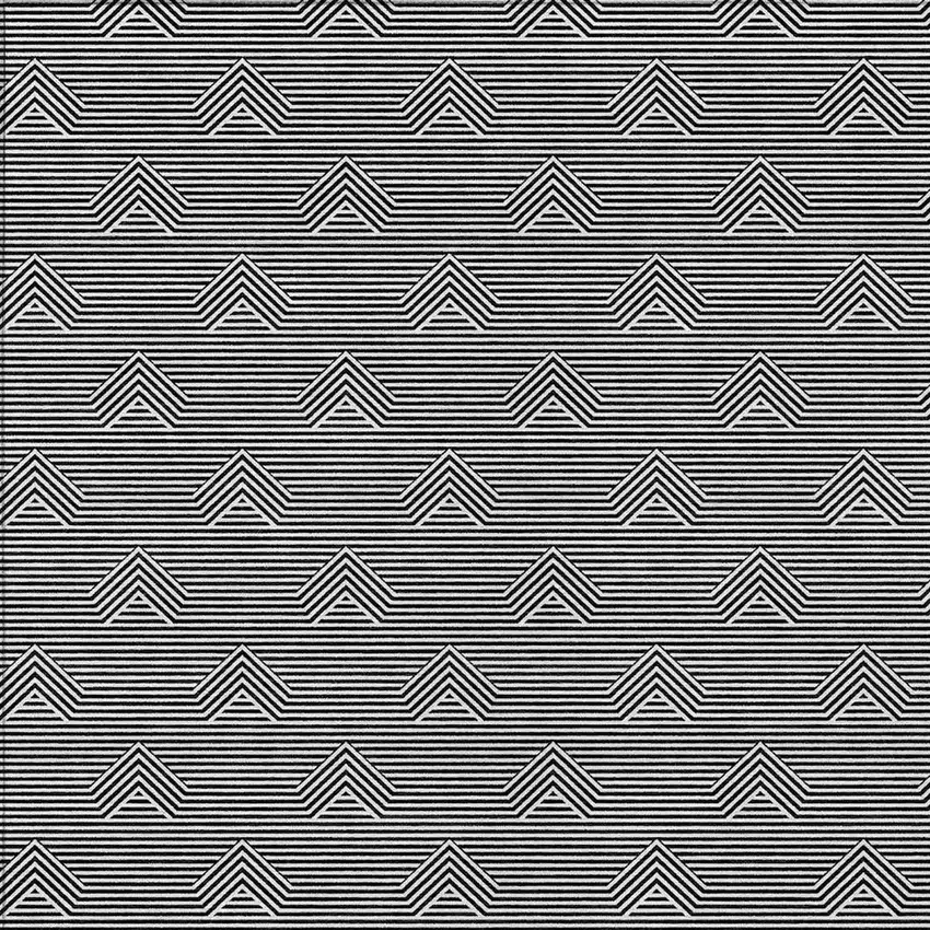 Black And Ivory Geometric Washable Indoor Outdoor Area Rug Photo 6