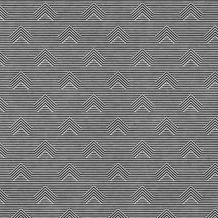 Black And Ivory Geometric Washable Indoor Outdoor Area Rug Photo 6