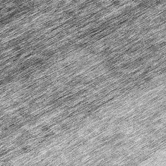 Black And Ivory Ombre Washable Indoor Outdoor Area Rug Photo 7