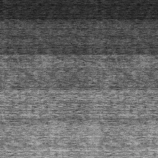 Black And Ivory Ombre Washable Indoor Outdoor Area Rug Photo 5
