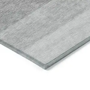 Photo of Black And Ivory Ombre Washable Indoor Outdoor Area Rug
