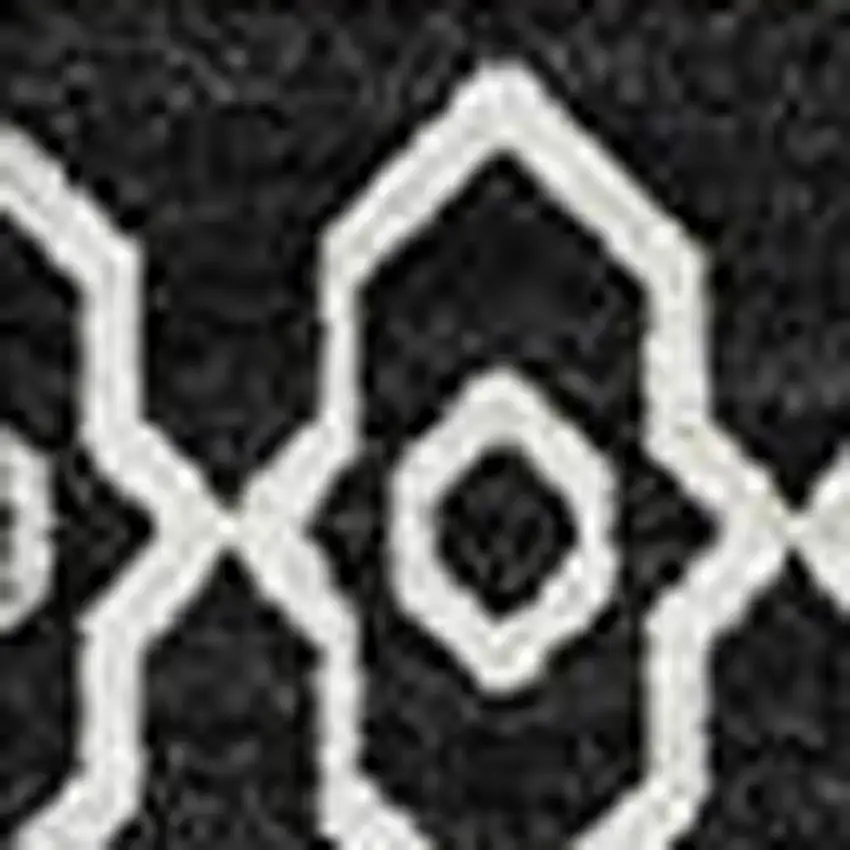 Black And Ivory Southwestern Washable Area Rug With UV Protection Photo 3