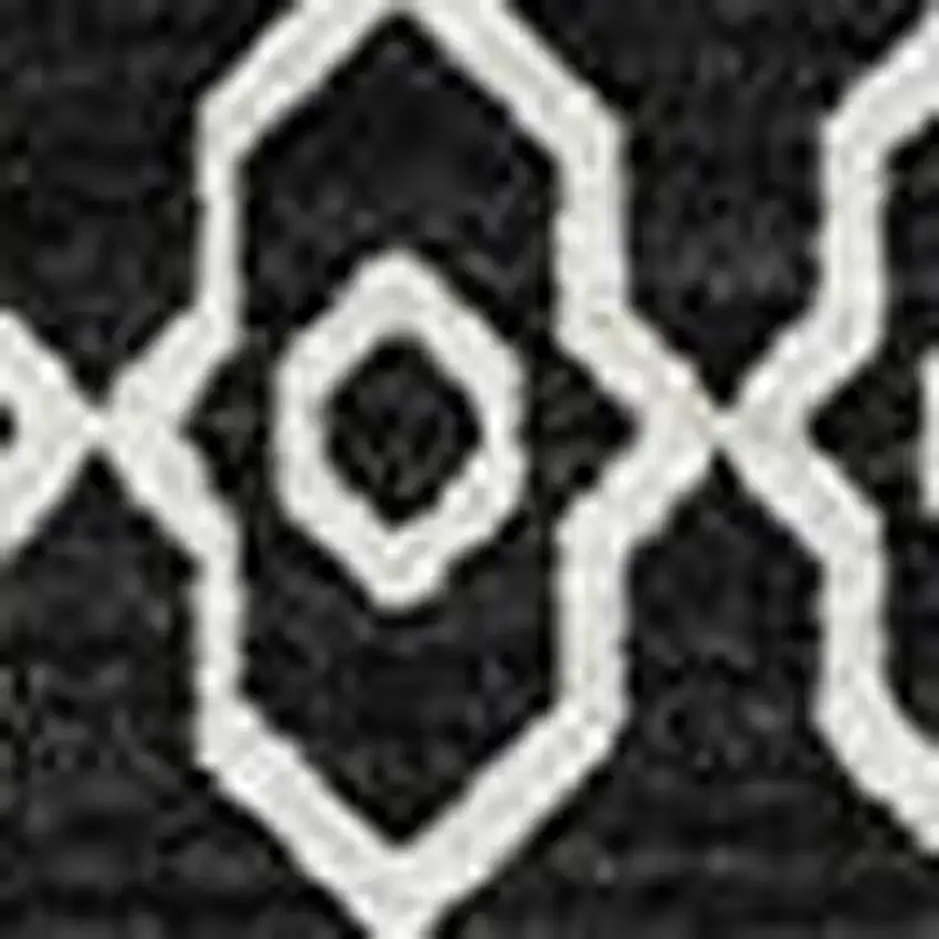 Black And Ivory Southwestern Washable Area Rug With UV Protection Photo 3