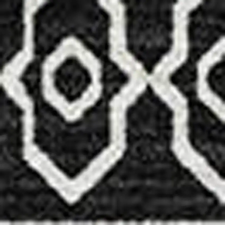 Black And Ivory Southwestern Washable Area Rug With UV Protection Photo 3