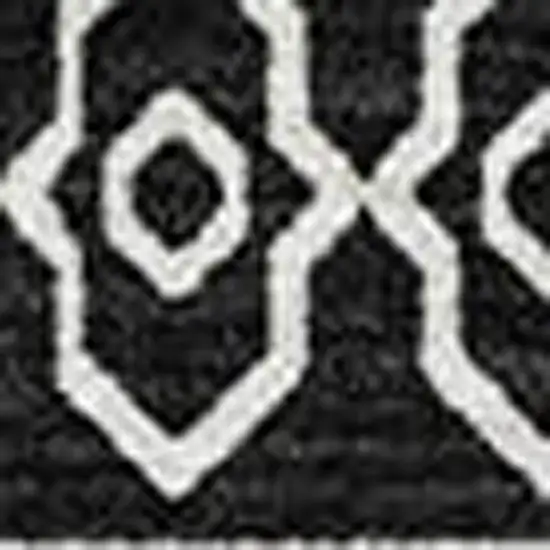 Black And Ivory Southwestern Washable Area Rug With UV Protection Photo 3