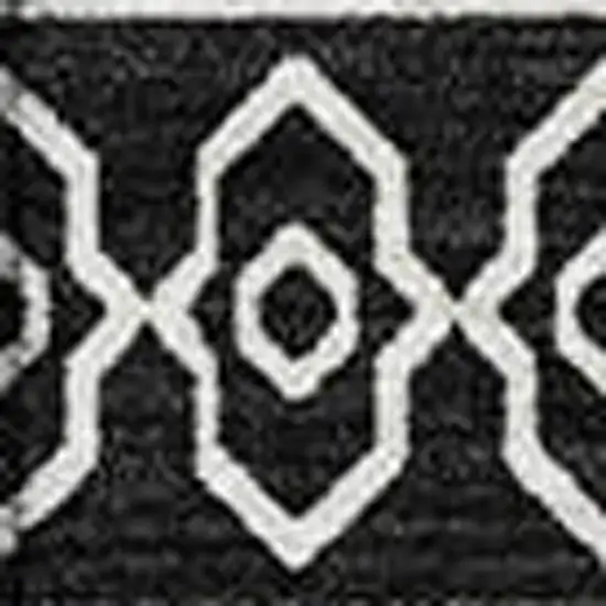 Black And Ivory Southwestern Washable Area Rug With UV Protection Photo 4