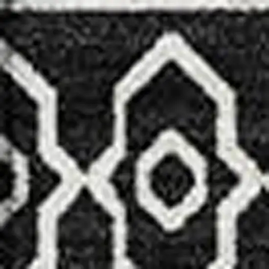 Black And Ivory Southwestern Washable Area Rug With UV Protection Photo 3