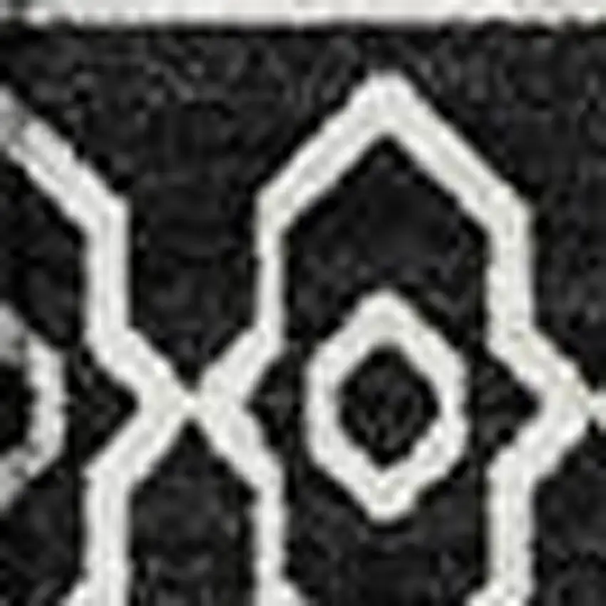 Black And Ivory Southwestern Washable Area Rug With UV Protection Photo 3