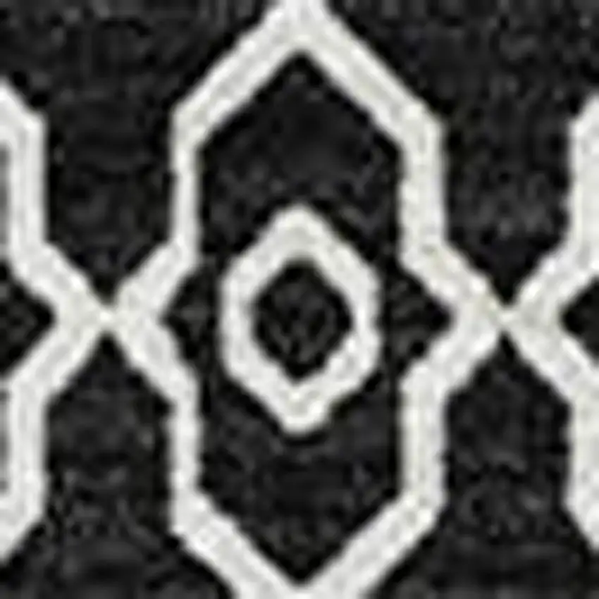 Black And Ivory Southwestern Washable Area Rug With UV Protection Photo 3
