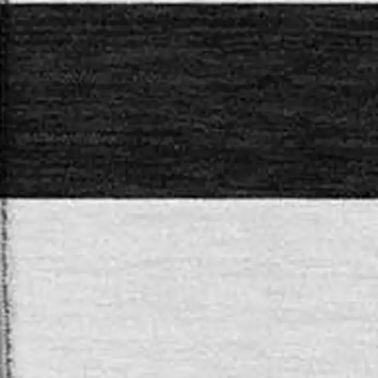 Black And Ivory Striped Washable Area Rug With UV Protection Photo 3