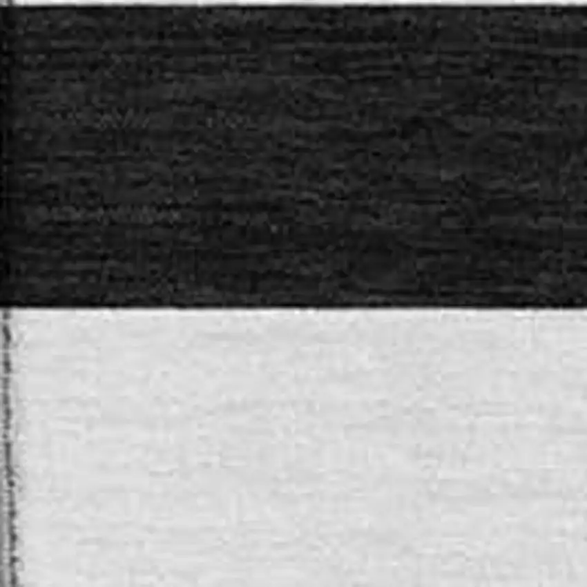 Black And Ivory Striped Washable Area Rug With UV Protection Photo 3