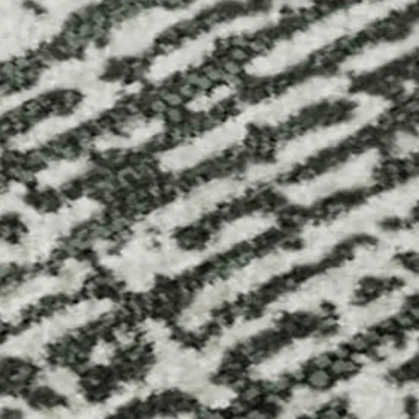 Black And Ivory Striped Washable Area Rug With UV Protection Photo 3